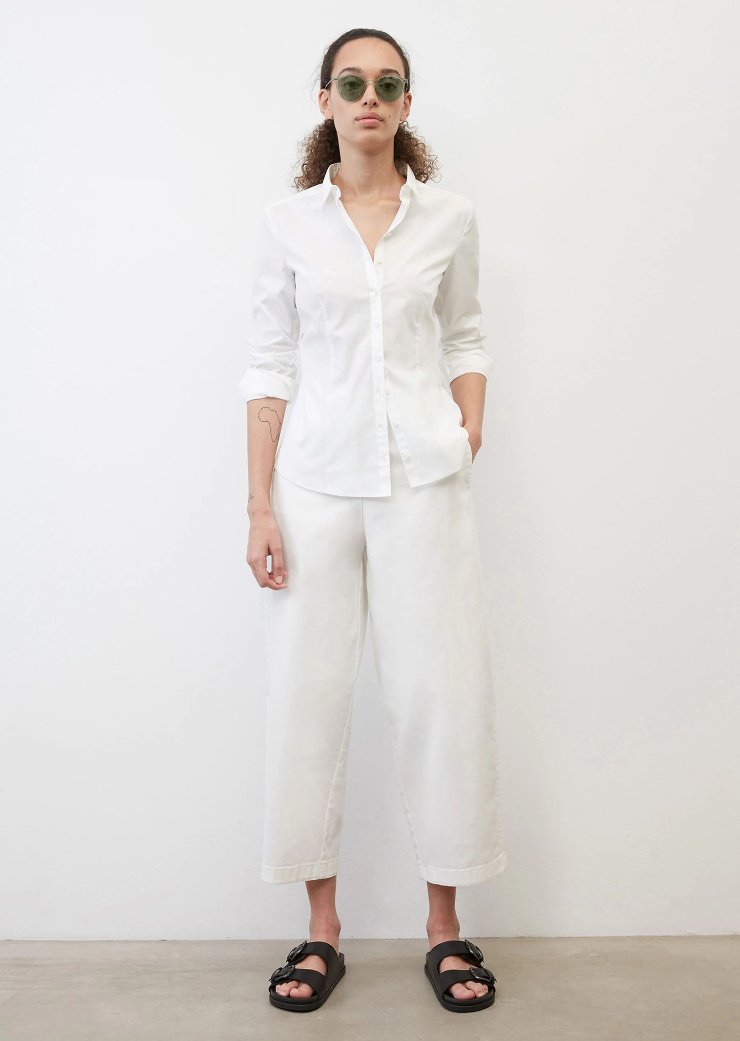 Langarm-Bluse in Stretch-Popeline-Qualität - Marc O'Polo