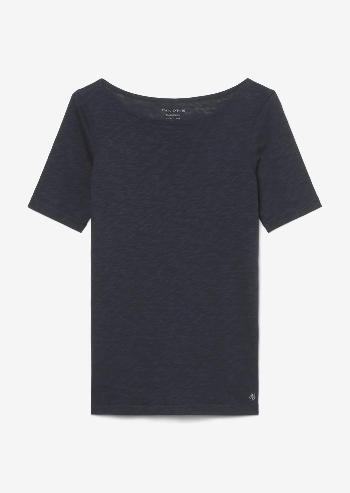 Slub-Jersey-T-Shirt Loose mit U-Boot-Ausschnitt - Marc O'Polo