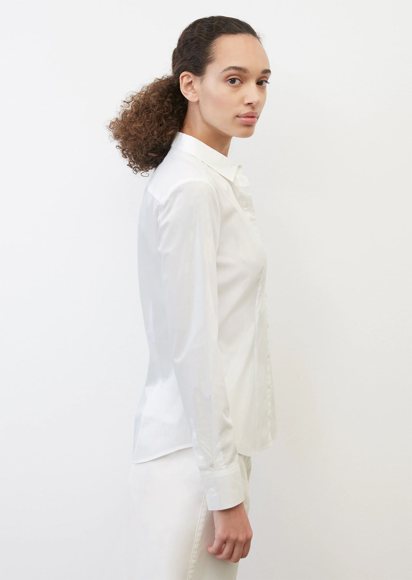 Langarm-Bluse in Stretch-Popeline-Qualität - Marc O'Polo