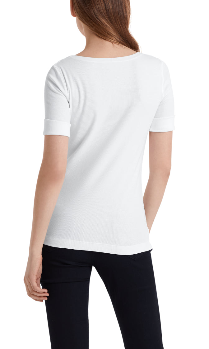 Rundhals-Shirt mit halben Ärmeln - Marc Cain Essentials