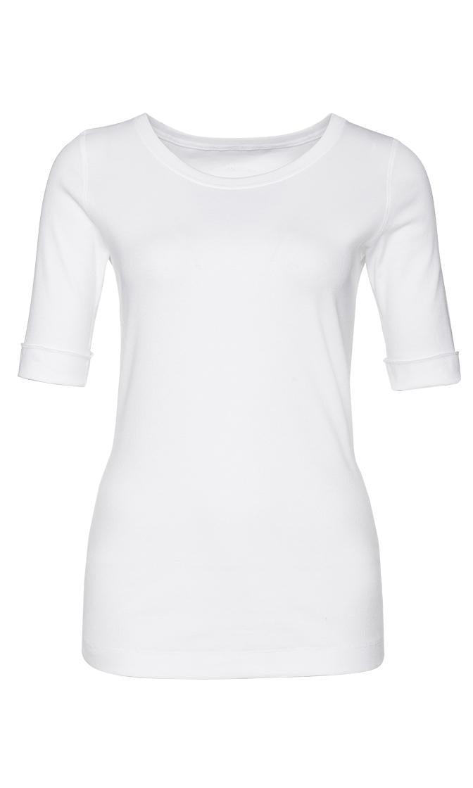 Rundhals-Shirt mit halben Ärmeln - Marc Cain Essentials