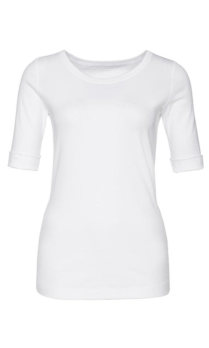Rundhals-Shirt mit halben Ärmeln - Marc Cain Essentials