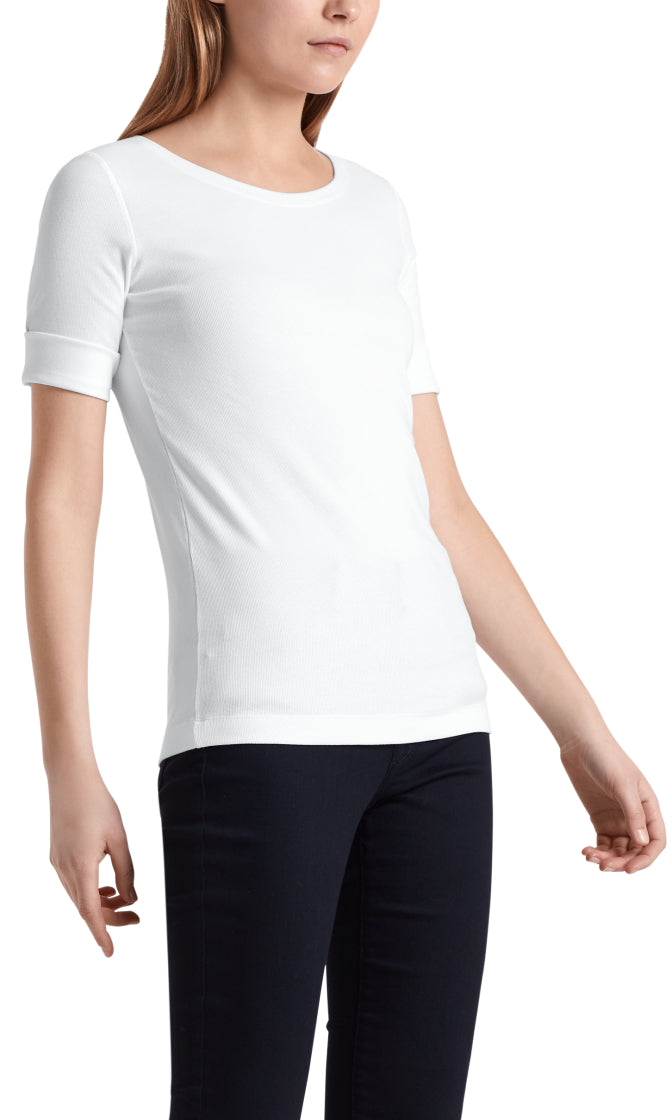 Rundhals-Shirt mit halben Ärmeln - Marc Cain Essentials