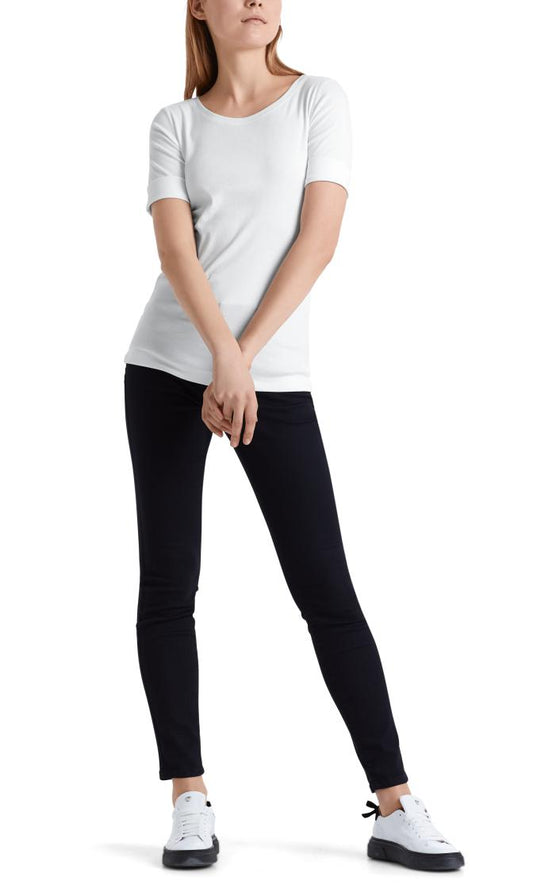 Rundhals-Shirt mit halben Ärmeln - Marc Cain Essentials