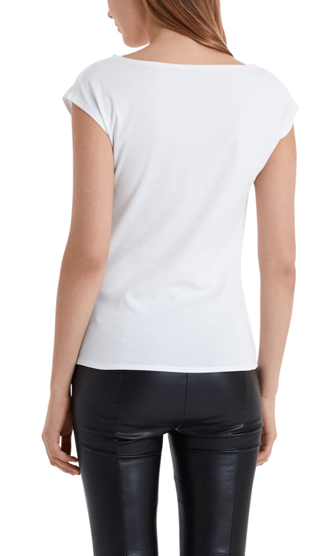 Basic-Shirt mit weitem Ausschnitt - Marc Cain Essentials