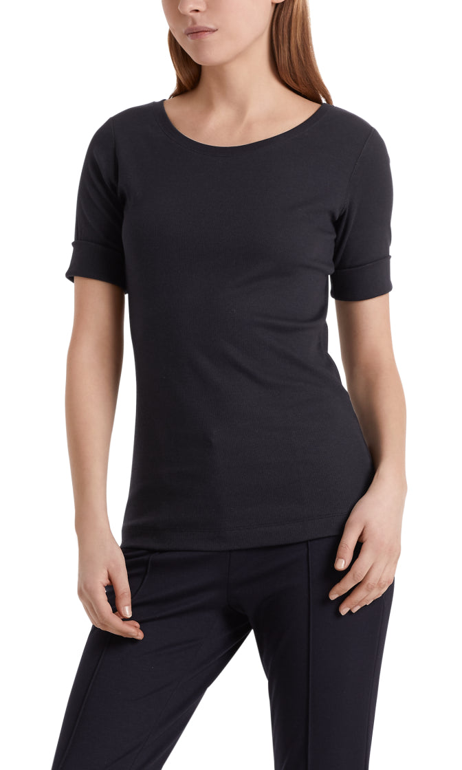 Rundhals-Shirt mit halben Ärmeln - Marc Cain Essentials