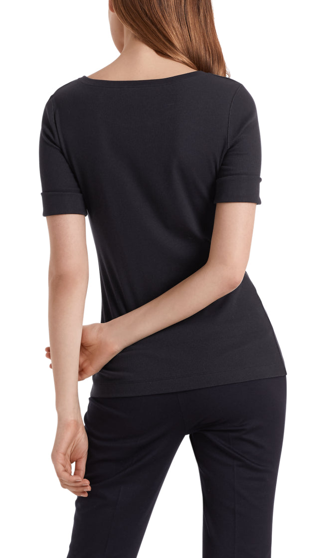 Rundhals-Shirt mit halben Ärmeln - Marc Cain Essentials