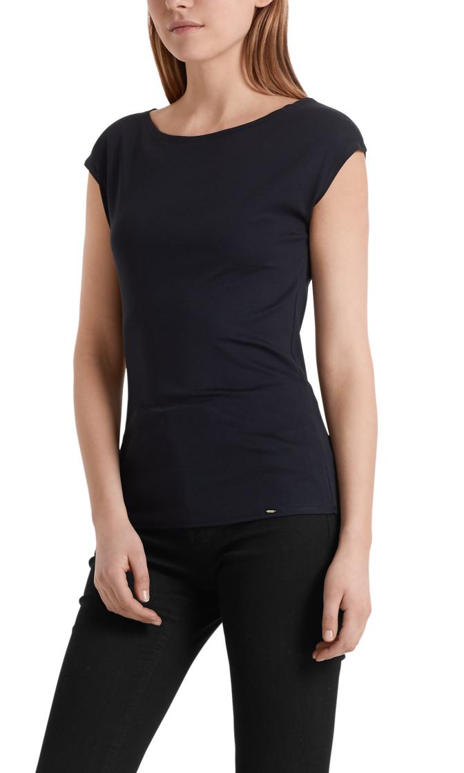 Basic-Shirt mit weitem Ausschnitt - Marc Cain Essentials