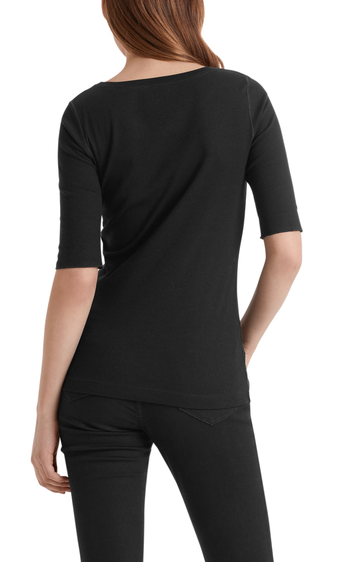 Rundhals-Shirt mit halben Ärmeln - Marc Cain Essentials