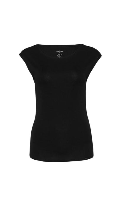 Basic-Shirt mit weitem Ausschnitt - Marc Cain Essentials